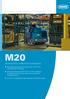 M20 INTEGRATED SWEEPER-SCRUBBER. < Outstanding cleaning results in just one pass wet or dry with FloorSmart technology