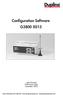 Configuration Software G3800 X015. User Manual Preliminary Data December 2002