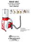 MAXI VAC 5.5 HP Gas or 2 HP Electric Dust Collection System