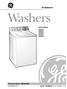 Washers. GE Appliances. GE Answer Center Owner s Manual. Part No. 175D1807P297 Pub. No JR