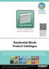 Residential Blinds Product Catalogue