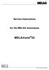Service Instructions. for the MELAG Autoclaves. MELAtronic 23. Technische Änderungen vorbehalten
