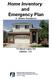 Home Inventory and Emergency Plan A. Blinkin Residence
