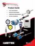 Product Guide LEVEL MEASUREMENT PRESSURE MEASUREMENT TEMPERATURE MEASUREMENT FACTORY AUTOMATION