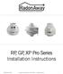 RP, GP, XP Pro Series Installation Instructions