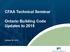 CFAA Technical Seminar Ontario Building Code Updates to 2015