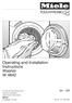 Operating and Installation Instructions Washer W en-us. To prevent accidents and