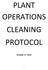 PLANT OPERATIONS CLEANING PROTOCOL