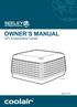 OWNER S MANUAL. CPL Evaporative Cooler. (English) (CPL) ILL1456-A
