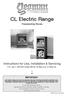 CL Electric Range. Freestanding Stoves. Instructions for Use, Installation & Servicing. For use in GB & IE (Great Britain & Republic of Ireland).
