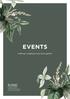 EVENTS. Celebrate in Sydney s most iconic garden