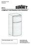 FF71 COMPACT REFRIGERATOR-FREEZER INSTRUCTION MANUAL. Write Serial Number here: