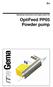 Operating instructions and spare parts list. OptiFeed PP05 Powder pump