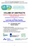 VOLUME OF ABSTRACTS. UPDATE of PRINTED VERSION, later published via conference web site