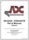 ES-5050 / ES5050TE Parts Manual