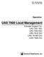 UAS 7000 Local Management