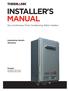 INSTALLER'S MANUAL. Gas Continuous Flow Condensing Water Heaters. Installation Details Warranty. Models 26NG50C/26LP50C 26NG60C/26LP60C