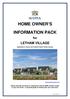 HOME OWNER S INFORMATION PACK