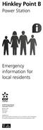Hinkley Point B. Emergency information for local residents
