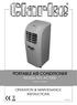 PORTABLE AIR CONDITIONER MODEL NO: AC7000