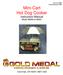 Mini-Cart Hot Dog Cooker Instruction Manual Model #8080 & #8081