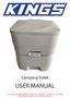 Camping Toilet USER MANUAL PLEASE READ AND UNDERSTAND THIS MANUAL COMPLETELY BEFORE OPERATING & USING THE CAMPING TOILET