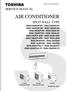 AIR CONDITIONER SERVICE MANUAL SPLIT WALL TYPE