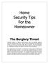 Home Security Tips For the Homeowner