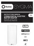 SYGMA INSTRUCTIONS MANUAL SYGMA DIGITAL ELECTRIC WATER HEATER MOUNTING, INSTALLATION, STARTING AND OPERATION
