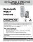 Econopak Water Heaters