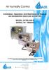 Installation, Operation and Maintenance Manual AIR DEHUMIDIFIER DESICCANT ROTOR TYPE MODEL DFRB-090-E SERIAL Nº: