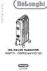 instructions OIL FILLED RADIATOR V V and V551225