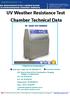 UV Weather Resistance Test Chamber Technical Data