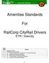 Amenities Standards. For. RailCorp CityRail Drivers ETR / Intercity