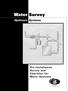 Survey. Water. Hydronic. Systems. Pre-Installation Survey and Checklist for Water Systems