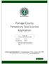 Portage County Temporary Food License Application