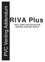 PVC Venting Addendum. RIVA Plus WALL HUNG GAS BOILER FOR CENTRAL HEATING SUPPLY