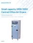 Small capacity 2400/3200 Central Office Air Dryers