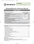 Washing Machine Instruction Manual WDS-91432/2