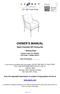 OWNER S MANUAL. Sears Charlotte 5PC Dining Set. * Dining Chair. Product Code: D71 M25655 UPC Code: Date of Purchase: / /