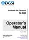 Operator s Manual S-333. Automated Soil Compactor. Version 3.3. Durham Geo Slope Indicator 2175 West Park Court Stone Mountain, GA USA