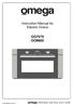 Instruction Manual for Electric Ovens OO757X OO986X