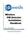 Wireless PIR Detector Installation Handbook