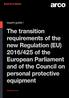 The transition requirements of the new Regulation (EU) 2016/425 of the European Parliament and of the Council on personal protective equipment