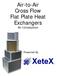 Air-to-Air Cross Flow Flat Plate Heat Exchangers An Introduction. Presented By