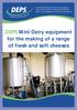 DEPS Mini Dairy equipment for the making of a range of fresh and soft cheeses