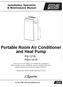 Portable Room Air Conditioner and Heat Pump