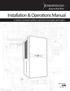 Installation & Operations Manual