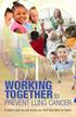 WORKING. TOGETHER to PREVENT LUNG CANCER. A Guide to help you with testing your Child Care Centre for Radon