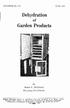 Dehydration. of Garden Products. Bessie E. McClelland Extension 'Nutritionist